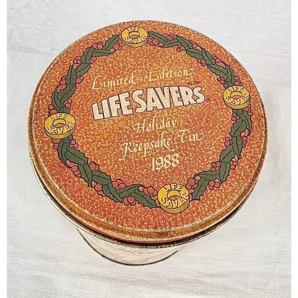 1988 Limited Edition Life Savers Holiday Keepsake Tin 3 1/2